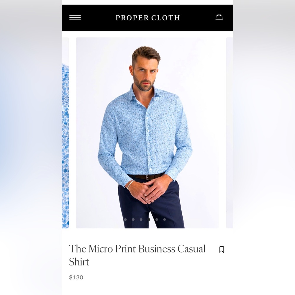 EUC Proper Cloth Custom Dress Shirt. Size 17.5